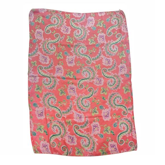 Large Wrap Paisley Floral Scarf Beach Summer Cover Up Cotton Silk Lightweight - Picture 9 of 10